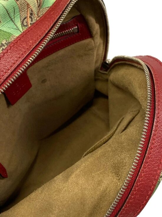 GUCCI GG Supreme Tian Small Back 427042 Bordeaux Beige Multi PVC Leather main image 4